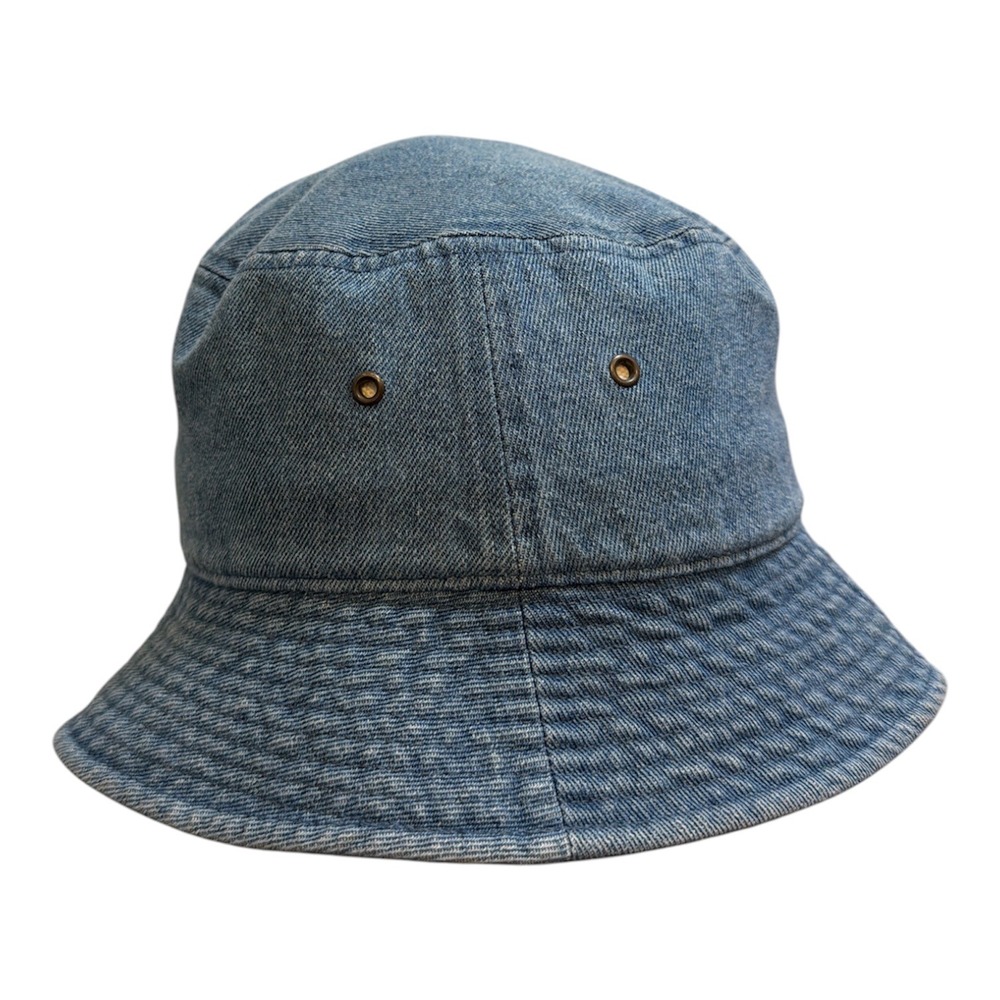 Newhattan Bucket Hat Unisex S/M Blue Denim Cotton Faded Wash‎ Streetwear